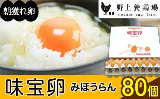 朝獲れ卵 味宝卵 (80個) 卵 Lサイズ 鶏卵《90日以内に出荷予定(土日祝除く)》---iskr_ngmmihoran_90d_23_12500_80p--- (管理コード:iskr_ngmmihoran_90d_23_12500_80p)