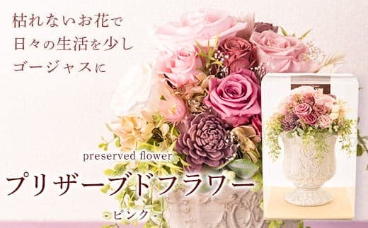 プリザーブドアレンジメント【ピンク】 花や 《90日以内に出荷予定(土日祝除く)》花 フラワー プリザーブドフラワー 贈り物 ギフト 記念日 誕生日 お祝い---skr_pzbfpink_90d_22_45700_1i--- (管理コード:skr_pzbfpink_90d_22_45700_1i)