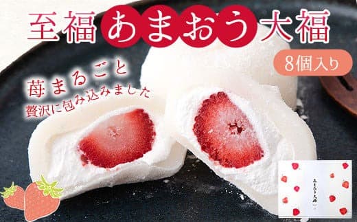 至福あまおう大福 8個セット 北九食品株式会社 《30日以内に出荷予定(土日祝除く)》大福 和菓子 スイーツ 鞍手郡---skr_fktkamaodai_30d_24_13500_8i--- (管理コード:skr_fktkamaodai_30d_24_13500_8i)