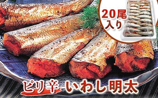 ピリ辛 いわし明太 20尾入り 株式会社マル五 《30日以内に出荷予定(土日祝除く)》20尾 鰯 いわし イワシ 明太子 めんたいこ ピリ辛 冷凍---skr_fmrgiwsm_30d_22_16600_20i--- (管理コード:skr_fmrgiwsm_30d_22_16600_20i)