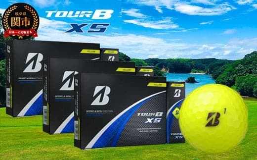 【2024年モデル】ゴルフボール TOUR B XS イエロー 3ダース ~ゴルフボール ブリヂストン ツアービー まとめ買い 大量~ (管理コード:035-0043)