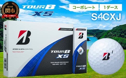 【2024年モデル】ゴルフボール TOUR B XS コーポレートカラー(ホワイト) 1ダース ~ブリヂストン ツアービー~ (管理コード:035-0044)