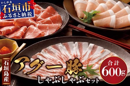 石垣島産 やえやまファームのアグ―豚(南ぬ豚)しゃぶしゃぶ セット600g E-6-1