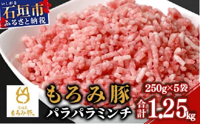 【石垣島ブランド豚】もろみ豚 豚ミンチ 250g×5袋【合計1.25kg】【もろみで育てる自慢の豚肉】簡単 便利 小分け AH-9 (管理コード:AH-9-1)