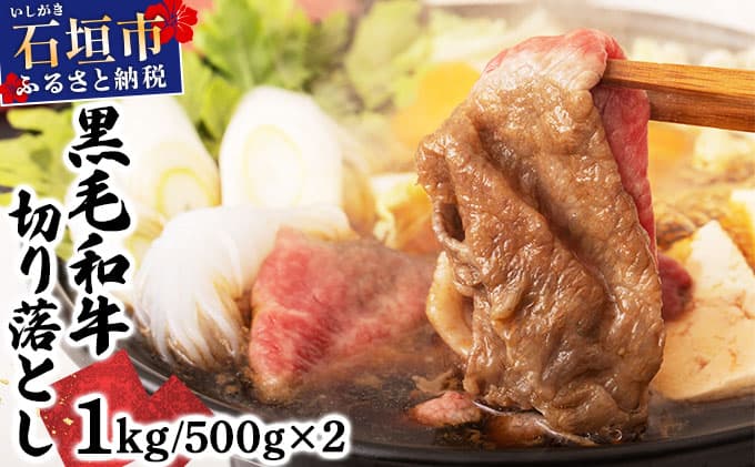 石垣島産経産黒毛和牛 1頭切り落とし 1kg  E-53