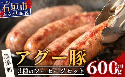 アグー豚(F1種) 南ぬ豚 無添加あらびきソーセージ 3種味わいセット(3種×2パック)【 南ぬ豚 アグー豚 焼肉 食べ比べ 豚肉 石垣 石垣島 沖縄 八重山 】E-36 (管理コード:E-36)