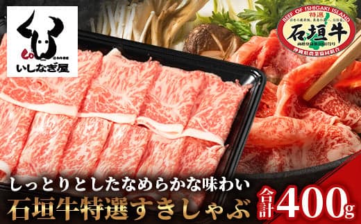石垣牛特選すきしゃぶ400g 沖縄県石垣市 牛肉 和牛 石垣牛 AB-21
