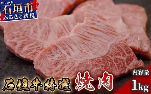 石垣牛特選焼肉1kg(八重山パーツミート)I-10 (管理コード:I-10)