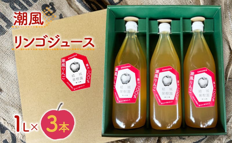 潮風りんごジュース 1L×3本
