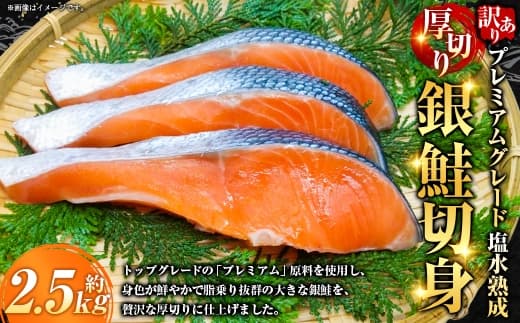 【 訳あり 】 プレミアムグレード 塩水熟成 厚切り 銀鮭切身 約2.5kg 銀鮭 鮭 サケ さけ シャケ 魚介 魚介類 魚 魚類 海鮮 おかず 晩酌 小分け 冷凍