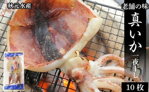 老舗の味 真いかの一夜干し 2枚入5パックセット<秋元水産>