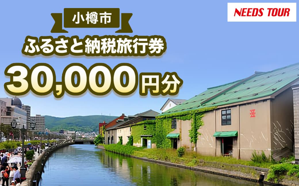【 NEEDS TOUR 】 小樽市宿泊のパッケージツアーで使える旅行券 ( 割引クーポン ) 30,000円分 旅行券 航空券 レンタカー ホテル 観光 パッケージツアー ツアー 旅行 宿泊 電子クーポン