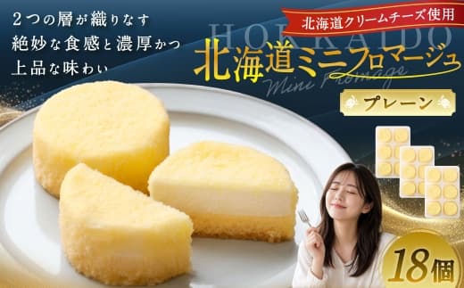 北海道ミニフロマージュ (プレーン) 約300g(50g×6個入)×3個 合計約900g ミニフロマージュ フロマージュ チーズケーキ ケーキ スイーツ 洋菓子 冷凍 北海道 小樽市