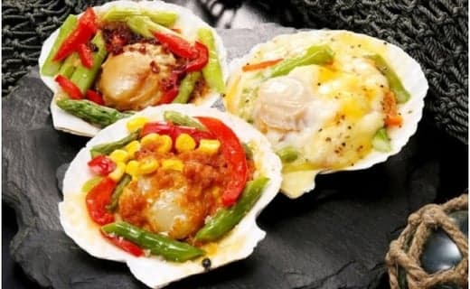 ホタテ deポン 3種の味 詰合せ 各2個 合計620g