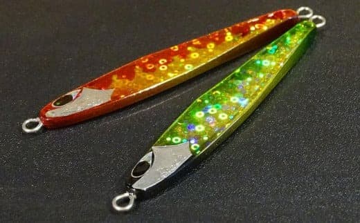 ハンドメイド ジグ 2点セット (緑金・赤金) ルアー 釣具