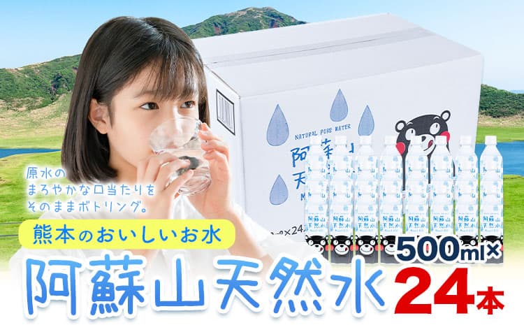 水 熊本 の おいしい お水 阿蘇山 天然水 500ml × 24本 1ケース 丸富産業《30日以内に出荷予定(土日祝除く)》熊本県 御船町 水 天然水 みず 熊本 飲料 熊本県 ミネラルウォーター---mifune_mrt_1_24---