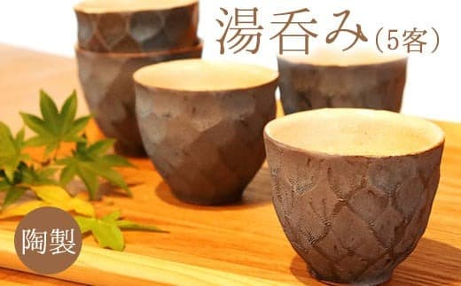 熊本県 御船町 御船窯 陶製・湯呑(5客) 《受注制作につき最大4カ月以内に出荷予定》---sm_gmtsynm5x_4mt_22_47000_5p--- (管理コード:sm_gmtsynm5x_4mt_22_47000_5p)