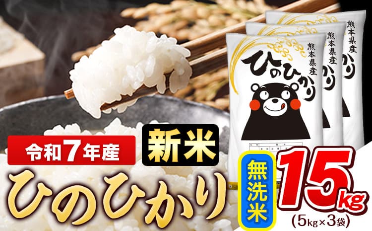 令和7年産 新米 無洗米 ひのひかり 15kg《10月中旬-12月末頃出荷》熊本県産 ふるさと納税 無洗米 精米 ひの 米 こめ ふるさとのうぜい ヒノヒカリ コメ お米 おこめ---gkt_hn7_bc1012_34500_15kg_m--- (管理コード:gkt_hn7_bc1012_34500_15kg_m)
