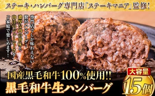ハンバーグ 黒毛和牛100% 生ハンバーグ 専門店監修 《30日以内に出荷(土日祝除く)》140g×15個入 合計2100g 2kg以上 黒毛和牛 バイキングベーカリー 冷凍 牛肉 牛 冷凍食品 冷凍 冷凍ハンバーグ ビーフ ふるさと納税 黒毛和牛生ハンバーグ 生ハンバーグ 黒生ハンバーグ---gkt_fkwnham_30d_r8_13000_2100g--- (管理コード:gkt_fkwnham_30d_r8_13000_2100g)