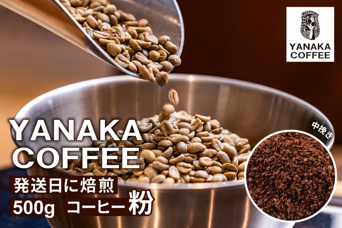 【YANAKA COFFEE】代々木公園ブレンド500gコーヒー豆(粉・中挽き) 194001-2 【コーヒー 珈琲 豆 中挽き フルシティーロースト 焙煎 ブレンド カフェタイム】 (管理コード:194001-2)