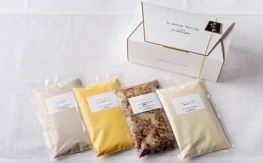 ラボンヌテリーヌ 4種類のポタージュ・スープセット (管理コード:007006)